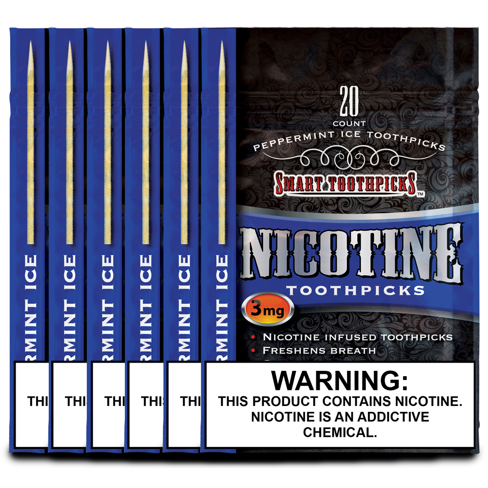 Peppermint Ice Nicotine Toothpick 6 Pack Smart Toothpicks